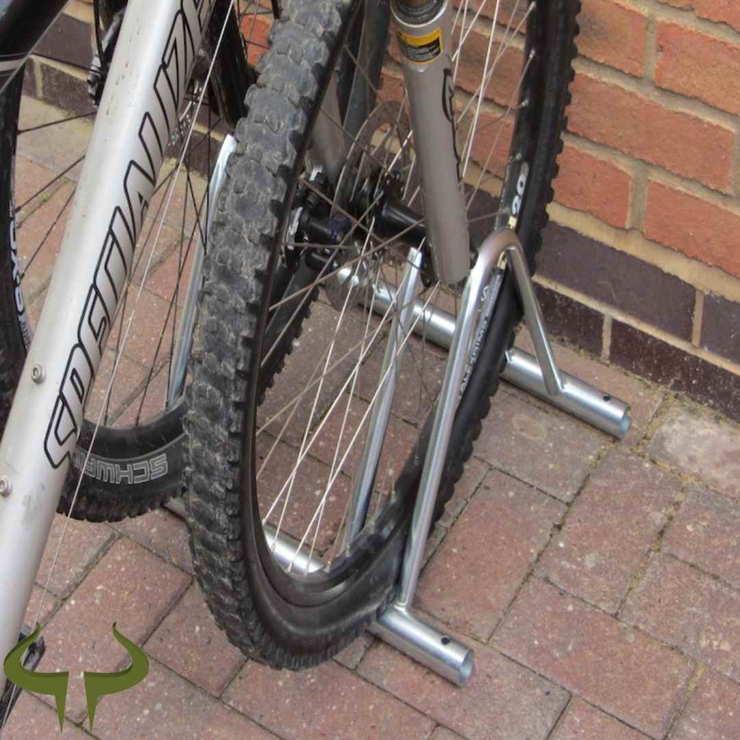 2 Bike Floor or Wall Mounted Toast Rack Up To 55mm Tyres - Image 3