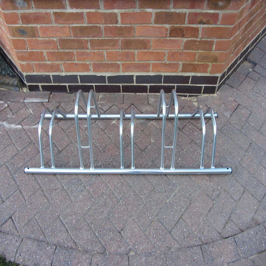5 Bike Dual Height Flat Top Bike Rack - Image 8