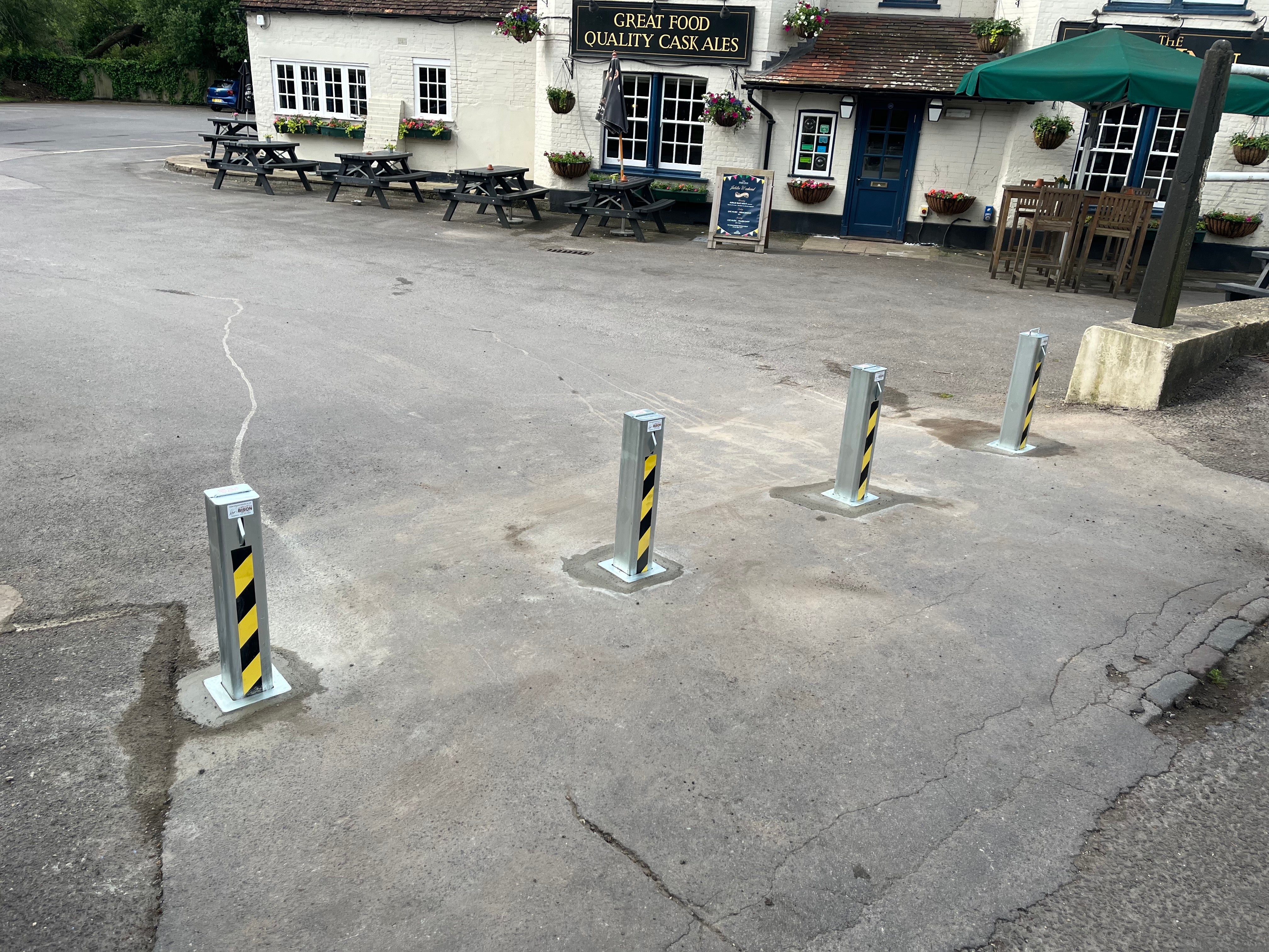 4 Ramco 100 Telescopic Driveway Security Bollard - Fully Installed - Image 3