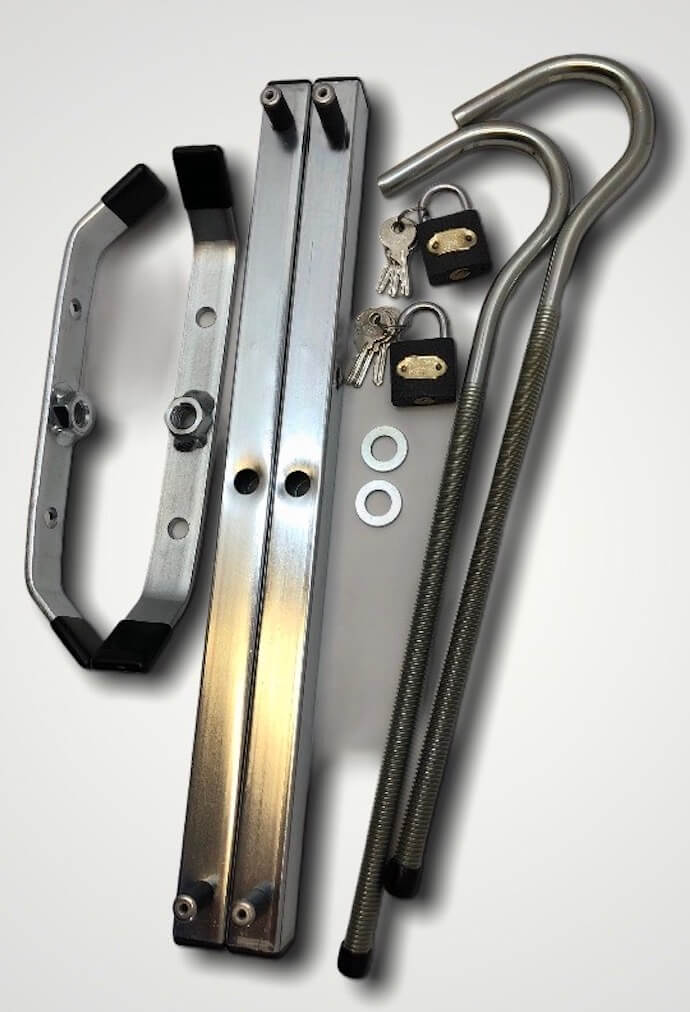 Roof Bar Ladder Clamp Set with Padlock - Image 17