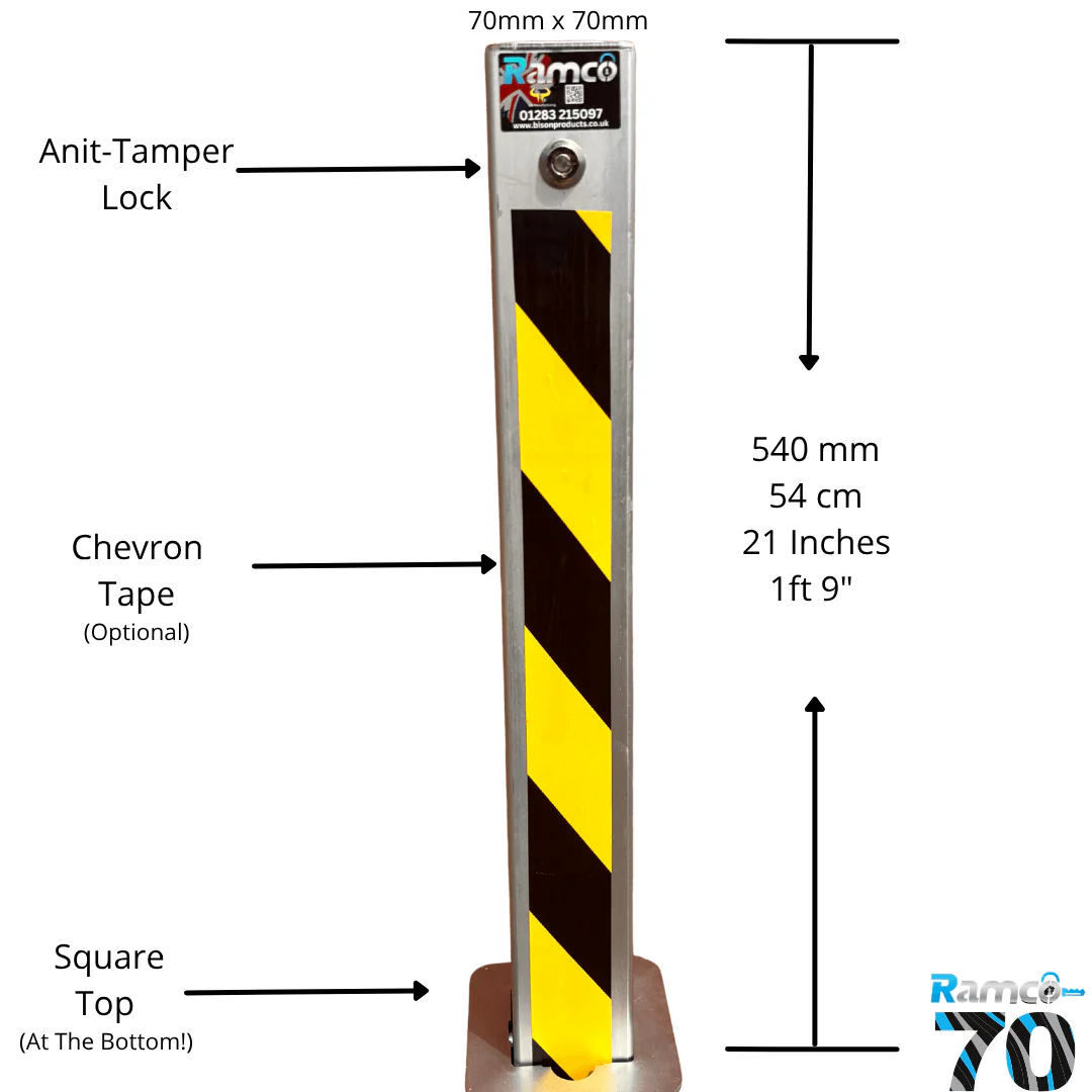 Ramco 70 Driveway Security Bollard Parking Post - Image 3