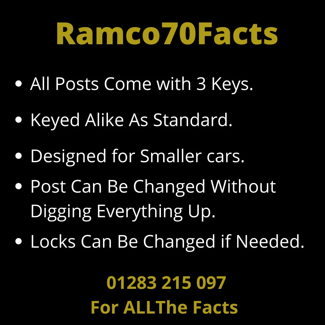 Ramco 70 Driveway Security Bollard Parking Post With Protective Lid - Image 7