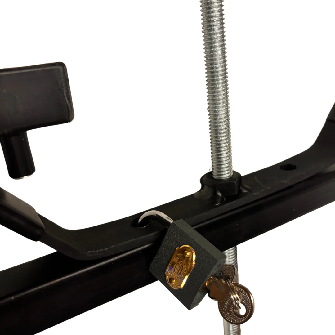 Roof Bar Ladder Clamp Set with Padlock Black Edition - Image 3
